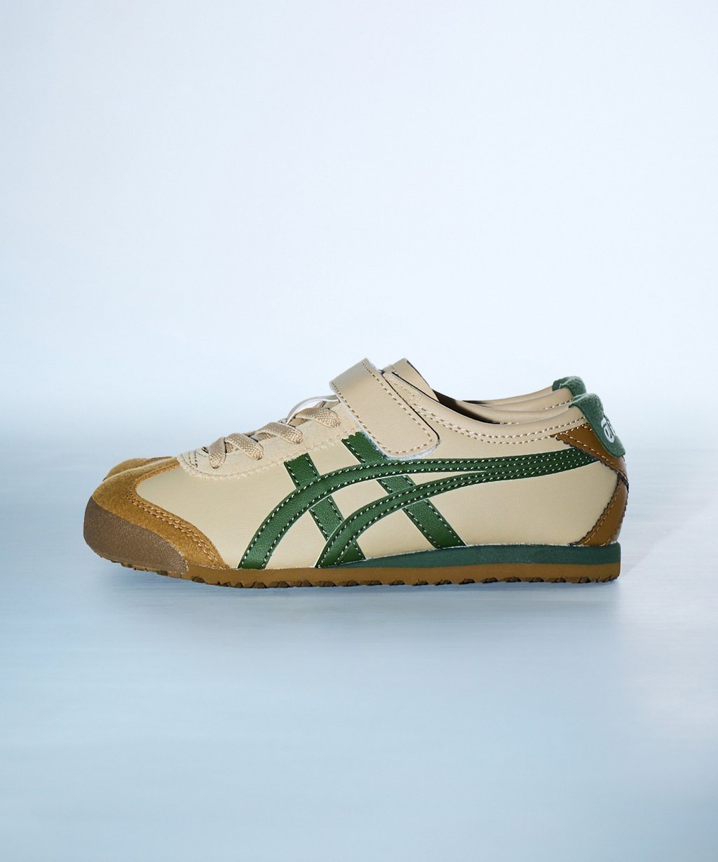 【オニツカタイガー/Onitsuka Tiger / KIDS】の【公式ショップ】MEXICO 66 KIDS インテリア・キッズ・メンズ・レディースファッション・服の通販 founy(ファニー) 　ファッション　Fashion　キッズファッション　Fashion for Kids　おすすめ　Recommended / Our Picks　シューズ　Shoes, Footwear　BEIGE/GREEN|ID: prp329100004722458 ipo3291000000034132532