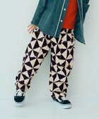 【エフオー オンラインストア/F.O.Online Store / KIDS】の総柄ツイルワイドパンツ 人気、トレンドファッション・服の通販 founy(ファニー) ファッション Fashion キッズファッション Fashion for Kids ボトムス Bottoms プリント Print, Printed Pattern ポケット Pocket, Pocket Detail thumbnail ブラック|ID: prp329100004722475 ipo3291000000034132613