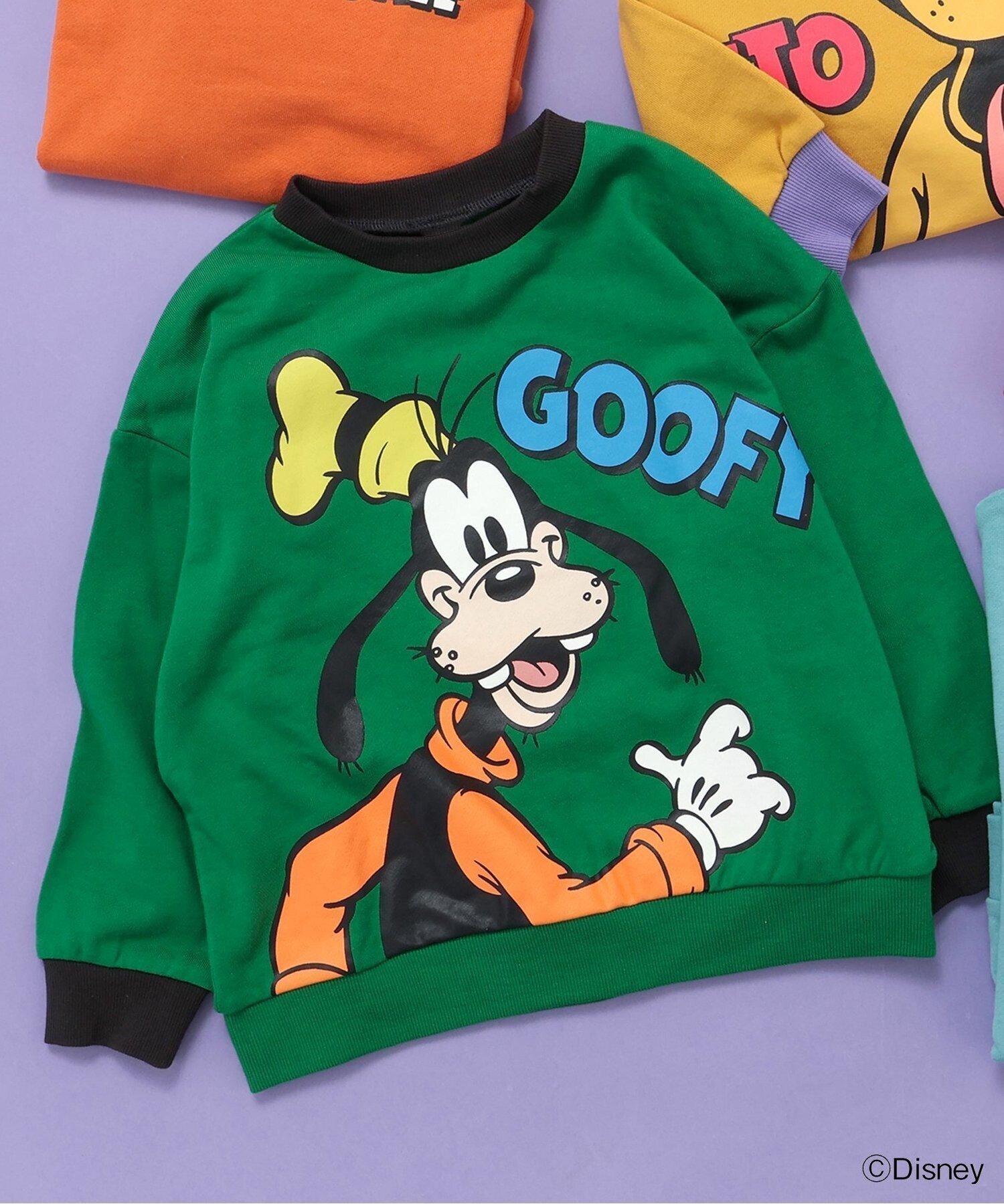 【エフオー オンラインストア/F.O.Online Store / KIDS】の【ディズニー】ミッキー フレンズ/トレーナー インテリア・キッズ・メンズ・レディースファッション・服の通販 founy(ファニー) 　ファッション　Fashion　キッズファッション　Fashion for Kids　カラフル　Colorful Design　キャラクター　Character, Licensed Characters　グラフィック　Graphic, Graphic Design　トレーナー　Sweatshirt, Trainer　プリント　Print, Printed Pattern　A/W・秋冬　Autumn/Winter　おすすめ　Recommended / Our Picks　グリーン|ID: prp329100004722479 ipo3291000000034132630