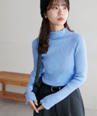 【ディスコート/Discoat】の【WEB限定】ハイネックメローリブニット ブルー|ID: prp329100004722532 ipo3291000000034240035