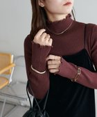 【ディスコート/Discoat】の【WEB限定】ハイネックメローリブニット ブラウン|ID: prp329100004722532 ipo3291000000034240037