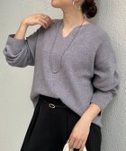【ジェナ エスパス メルヴェイユ/Jena espace merveilleux】のカタアゼ編みVネックニット グレー|ID: prp329100004722534 ipo3291000000034132894