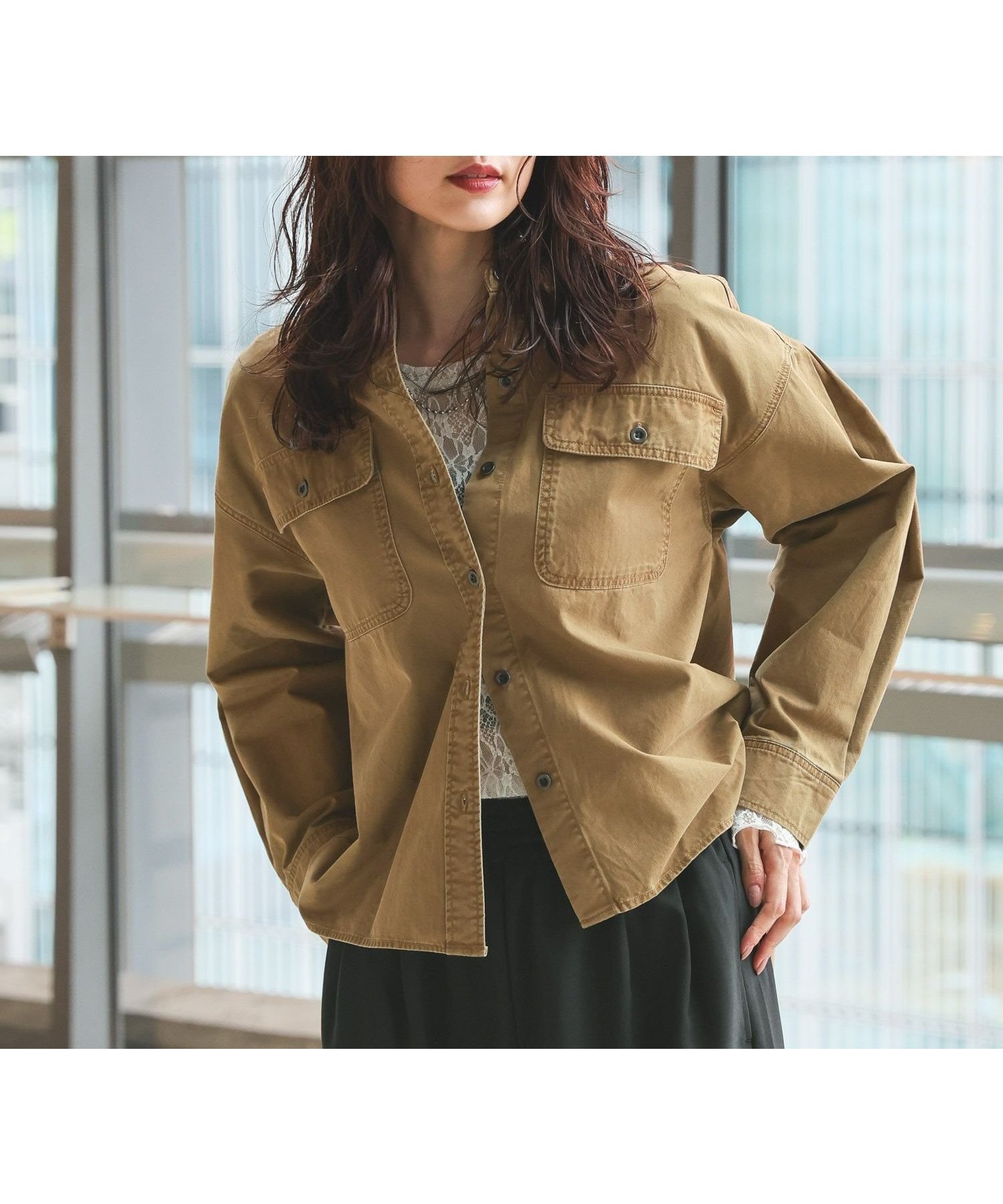 【グローバルワーク/GLOBAL WORK】のGOODデニムシャツ/580825 インテリア・キッズ・メンズ・レディースファッション・服の通販 founy(ファニー) 　ファッション　Fashion　レディースファッション　Fashion for Women　トップス・カットソー　Cut & Sew Tops　シャツ・ブラウス・オフィスカジュアル　Elegant Blouses & Button-Ups　おすすめ　Recommended / Our Picks　デニム　Denim, Jeans Material　夏　Summer　春　Spring　S/S・春夏　SS, Spring/Summer, Warm Season　秋　Autumn　長袖　Long Sleeve, Full Sleeve　ブラウン58|ID: prp329100004722614 ipo3291000000034133227