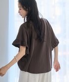 【コーエン/COEN】のエマール検証済み【UVカット・接触冷感】WELLTECT USAコットン フリルスリーブプルオーバー DK.BROWN|ID: prp329100004722873 ipo3291000000034291685