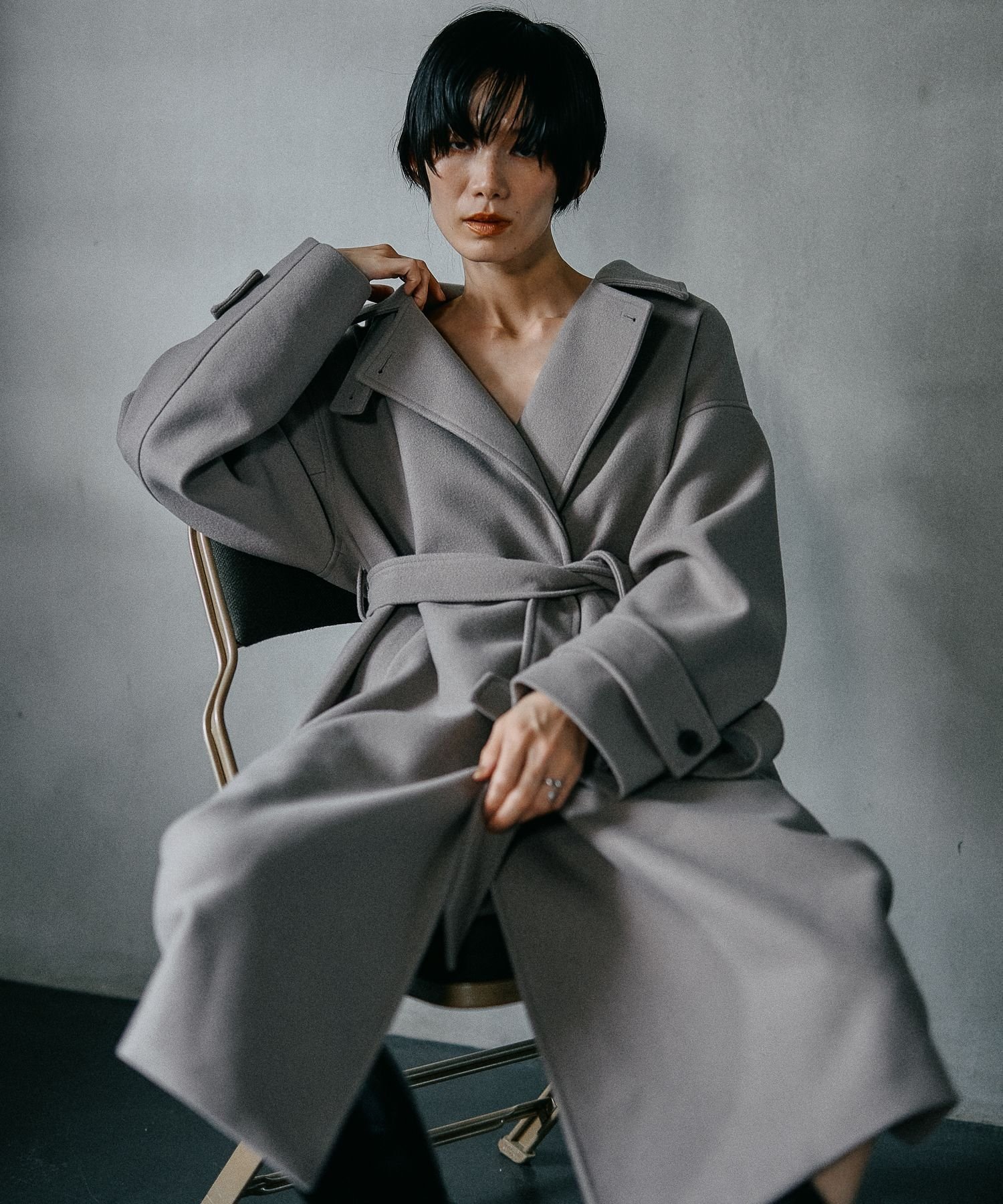 【レプシィム ローリーズファーム/LEPSIM LOWRYS FARM】のウーリーステンカラーロングコート 人気、トレンドファッション・服の通販 founy(ファニー) 　ファッション　Fashion　レディースファッション　Fashion for Women　アウター　Coat / Outerwear Collection　コート・ロングコート・ピーコート　Long Coats, Peacoats & More　おすすめ　Recommended / Our Picks　ロング　Long, Long-Length　ワイド　Wide, Wide Fit　 other-1|ID: prp329100004722876 ipo3291000000035019402