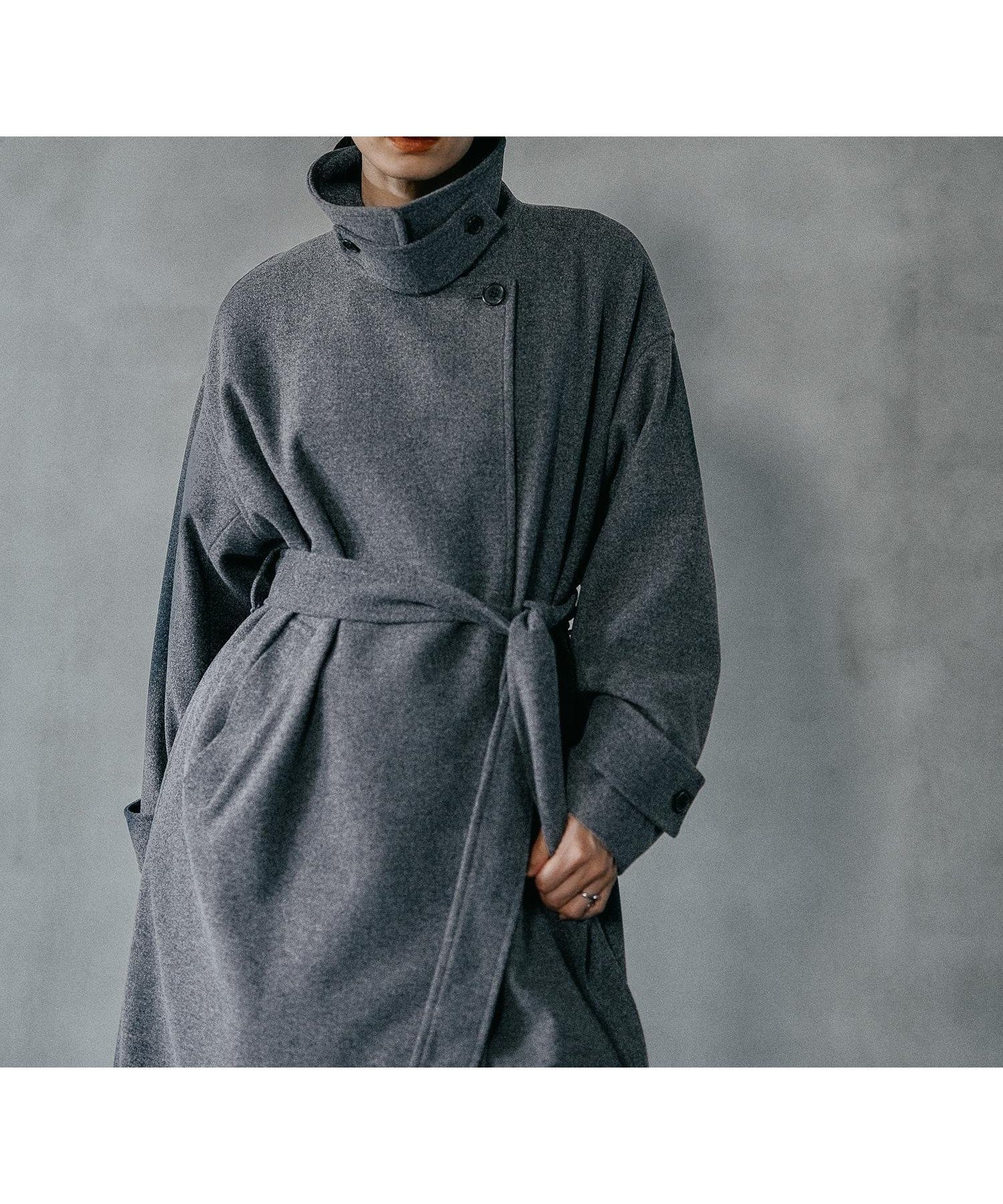 【レプシィム ローリーズファーム/LEPSIM LOWRYS FARM】のウーリーステンカラーロングコート インテリア・キッズ・メンズ・レディースファッション・服の通販 founy(ファニー) 　ファッション　Fashion　レディースファッション　Fashion for Women　アウター　Coat / Outerwear Collection　コート・ロングコート・ピーコート　Long Coats, Peacoats & More　おすすめ　Recommended / Our Picks　ロング　Long, Long-Length　ワイド　Wide, Wide Fit　トップグレー18|ID: prp329100004722876 ipo3291000000035019408