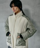 【レプシィム ローリーズファーム/LEPSIM LOWRYS FARM】のスタンドボアキルトブルゾン 配色カーキ75|ID: prp329100004722880 ipo3291000000034963990