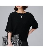 【アンタイトル/UNTITLED】の【五分袖/ジャージトップス】スラブカールマイヤープルオーバー ブラック|ID: prp329100004722882 ipo3291000000034436305