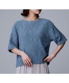 【アンタイトル/UNTITLED】の【五分袖/ジャージトップス】スラブカールマイヤープルオーバー ブルー|ID: prp329100004722882 ipo3291000000034436307