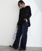 【プールヴー/PourVous】の裾フレア長袖カットソー カットソーきれいめトップス 長袖 ブラウス 人気、トレンドファッション・服の通販 founy(ファニー) ファッション Fashion レディースファッション Fashion for Women トップス・カットソー Cut & Sew Tops シャツ・ブラウス・オフィスカジュアル Elegant Blouses & Button-Ups カットソー・ベーシックTシャツ Cut-and-Sewn Tops / Stretch Tees & Basics カットソー Cut and Sewn Top フレア Flare, Flared 長袖 Long Sleeve, Full Sleeve thumbnail ブラック|ID: prp329100004722892 ipo3291000000034633559