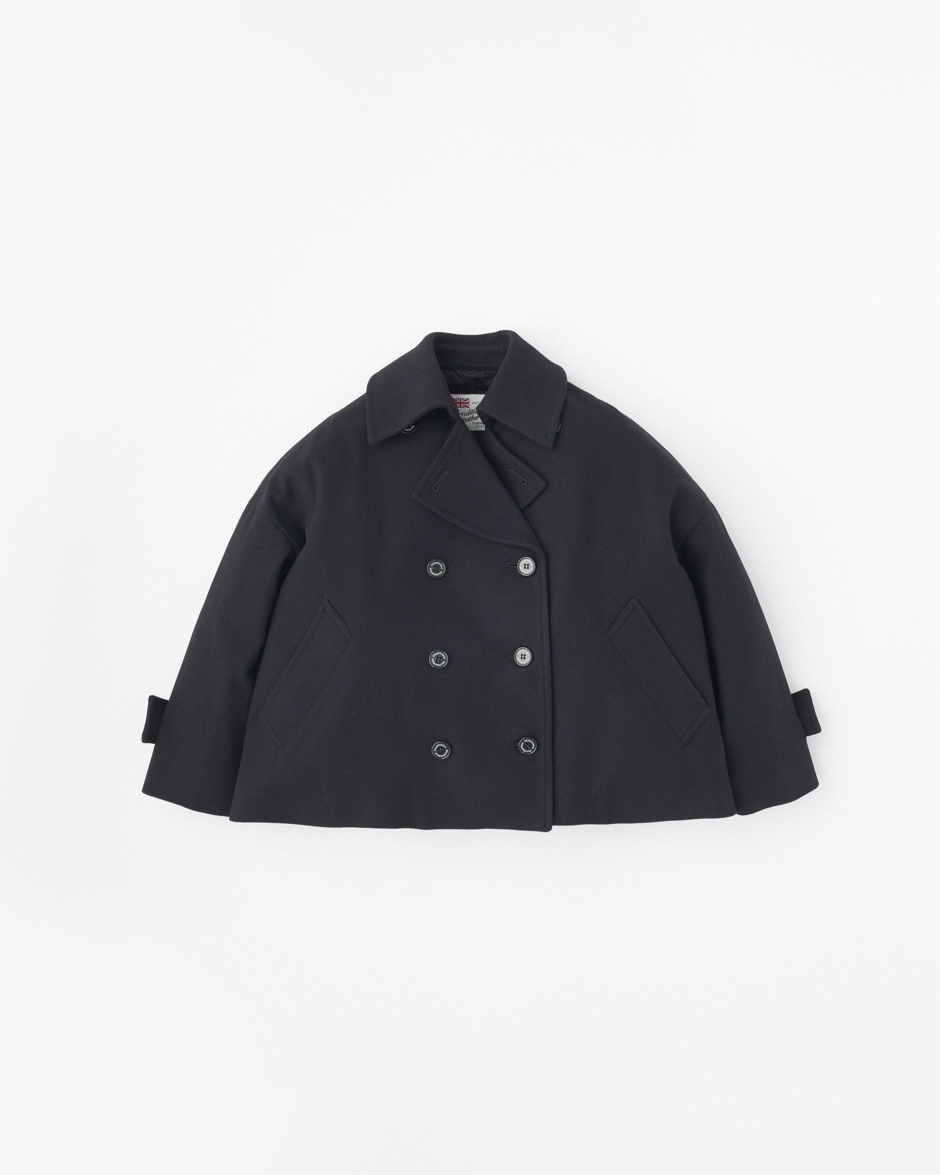 【トラディショナル ウェザーウェア/TWW / Traditional Weatherwear】のMALTON PEA COAT インテリア・キッズ・メンズ・レディースファッション・服の通販 founy(ファニー) 　ファッション　Fashion　レディースファッション　Fashion for Women　アウター　Coat / Outerwear Collection　コート・ロングコート・ピーコート　Long Coats, Peacoats & More　Pコート　Pea Coats　ショルダー　Shoulder, Shoulder Strap　ショート　Short, Short Length　ドロップ　Drop Shoulder, Dropped Style　メルトン　Melton, Heavy Wool　ブラック|ID: prp329100004722924 ipo3291000000034261611