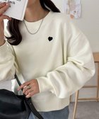 【ディスコート/Discoat】の【WEB限定/新色追加】ハート刺繍スウェット オフホワイト|ID: prp329100004722925 ipo3291000000034239021