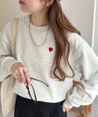 【ディスコート/Discoat】の【WEB限定/新色追加】ハート刺繍スウェット ベージュ|ID: prp329100004722925 ipo3291000000034239022