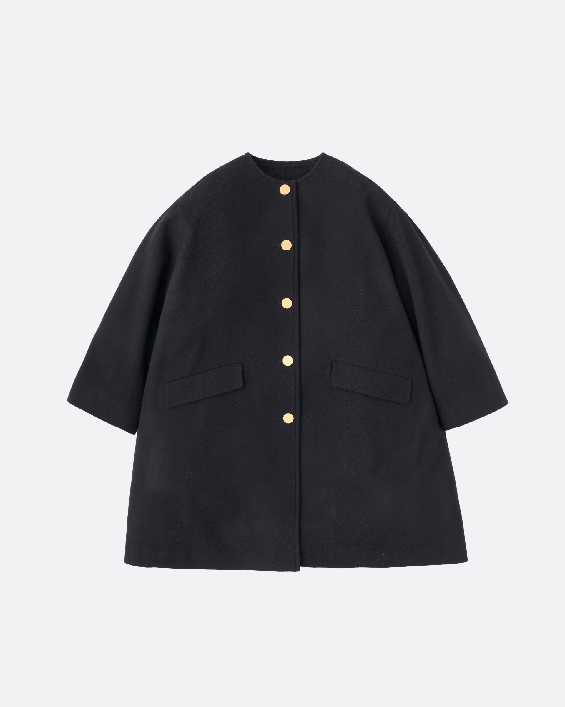 【トラディショナル ウェザーウェア/TWW / Traditional Weatherwear】のLINTON NO COLLAR インテリア・キッズ・メンズ・レディースファッション・服の通販 founy(ファニー) 　ファッション　Fashion　レディースファッション　Fashion for Women　エレガント 上品　Elegant　フラップ　Flap, Flap Pocket　ポケット　Pocket, Pocket Detail　メルトン　Melton, Heavy Wool　モダン　Modern, Contemporary　ブラック|ID: prp329100004722932 ipo3291000000034224554