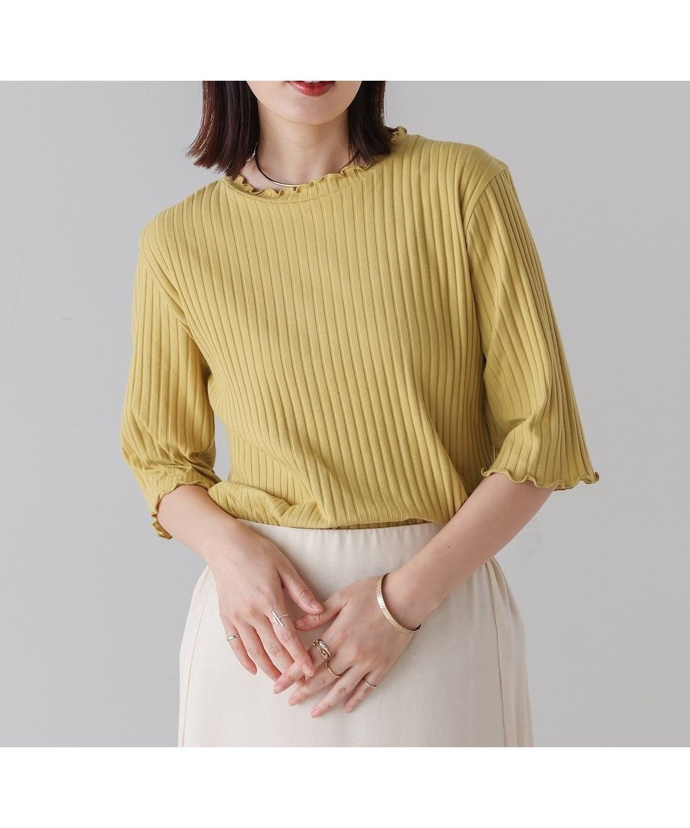 【バブ ブージュルード/Bab Bou Jeloud】のハーフスリーブカットソー インテリア・キッズ・メンズ・レディースファッション・服の通販 founy(ファニー) 　ファッション　Fashion　レディースファッション　Fashion for Women　トップス・カットソー　Cut & Sew Tops　カットソー・ベーシックTシャツ　Cut-and-Sewn Tops / Stretch Tees & Basics　おすすめ　Recommended / Our Picks　ベーシック　Basic, Essential　再入荷　Restock / Back in Stock　L.GREEN|ID: prp329100004722967 ipo3291000000034288955