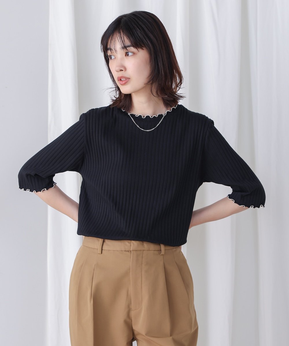 【バブ ブージュルード/Bab Bou Jeloud】のハーフスリーブカットソー インテリア・キッズ・メンズ・レディースファッション・服の通販 founy(ファニー) 　ファッション　Fashion　レディースファッション　Fashion for Women　トップス・カットソー　Cut & Sew Tops　カットソー・ベーシックTシャツ　Cut-and-Sewn Tops / Stretch Tees & Basics　おすすめ　Recommended / Our Picks　ベーシック　Basic, Essential　再入荷　Restock / Back in Stock　B|ID: prp329100004722967 ipo3291000000034288962