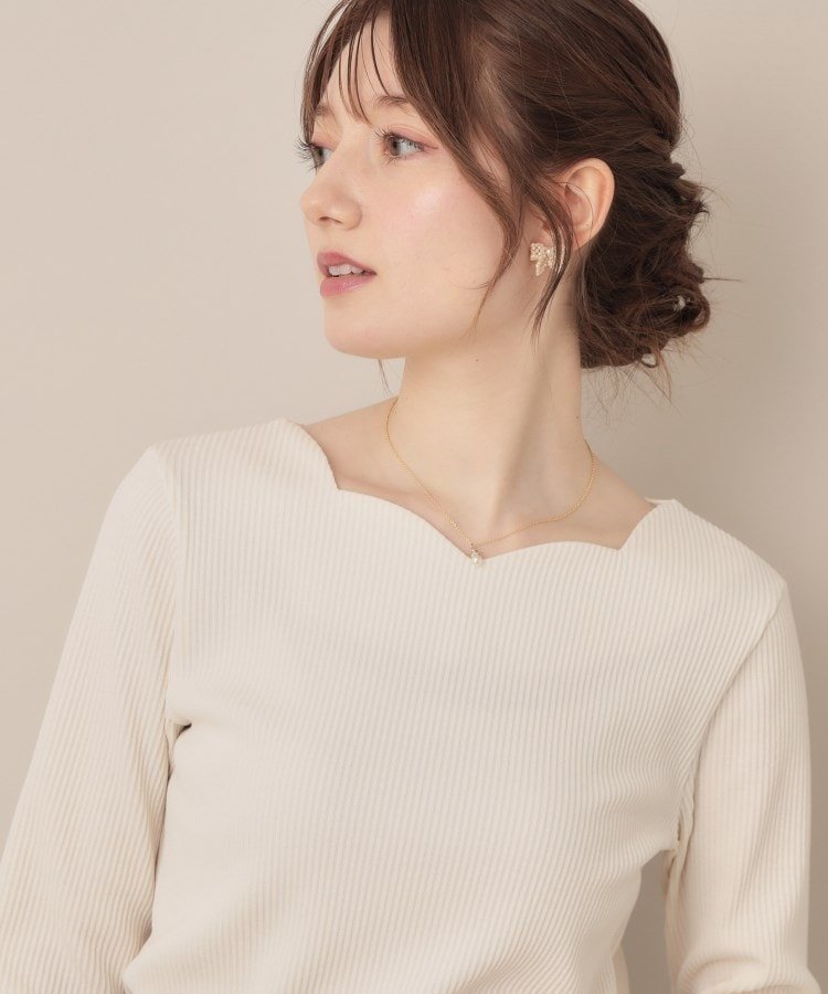 【クチュール ブローチ/Couture Brooch】の【マシンウォッシャブル・通勤・大人可愛い】ハートネックテレコプルオーバー 人気、トレンドファッション・服の通販 founy(ファニー) 　ファッション　Fashion　レディースファッション　Fashion for Women　トップス・カットソー　Cut & Sew Tops　カジュアルプルオーバー・ニットトップス　Pullovers & Knit Tops / Casual Pullovers　2025年　2025　2025-2026秋冬・A/W　Autumn/Winter 2025–26 AW25–26　おすすめ　Recommended / Our Picks　インナー　Innerwear　カットソー　Cut and Sewn Top　シンプル　Simple, Minimal　ジャケット　Jacket, Outerwear　ストレッチ　Stretch, Stretchy Fabric　スマート　Smart, Elegant　テレコ　Ribbed, Rib Stitch　デコルテ　Décolleté, Neckline　定番　Standard, Basic Item　ビジネス 仕事 通勤　Business / Work / Commuting　 other-1|ID: prp329100004722976 ipo3291000000034437224