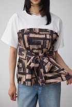 【アズール バイ マウジー/AZUL by moussy】のスカーフドッキングトップス 人気、トレンドファッション・服の通販 founy(ファニー) ファッション Fashion レディースファッション Fashion for Women トップス・カットソー Cut & Sew Tops おすすめ Recommended / Our Picks シェイプ Shape, Slim Fit スカーフ Scarf, Neckwear デニム Denim, Jeans Material トレンド Trend, Trending Now ドッキング Docking, Mixed Material リボン Ribbon, Bow thumbnail BRN|ID: prp329100004723002 ipo3291000000034135462