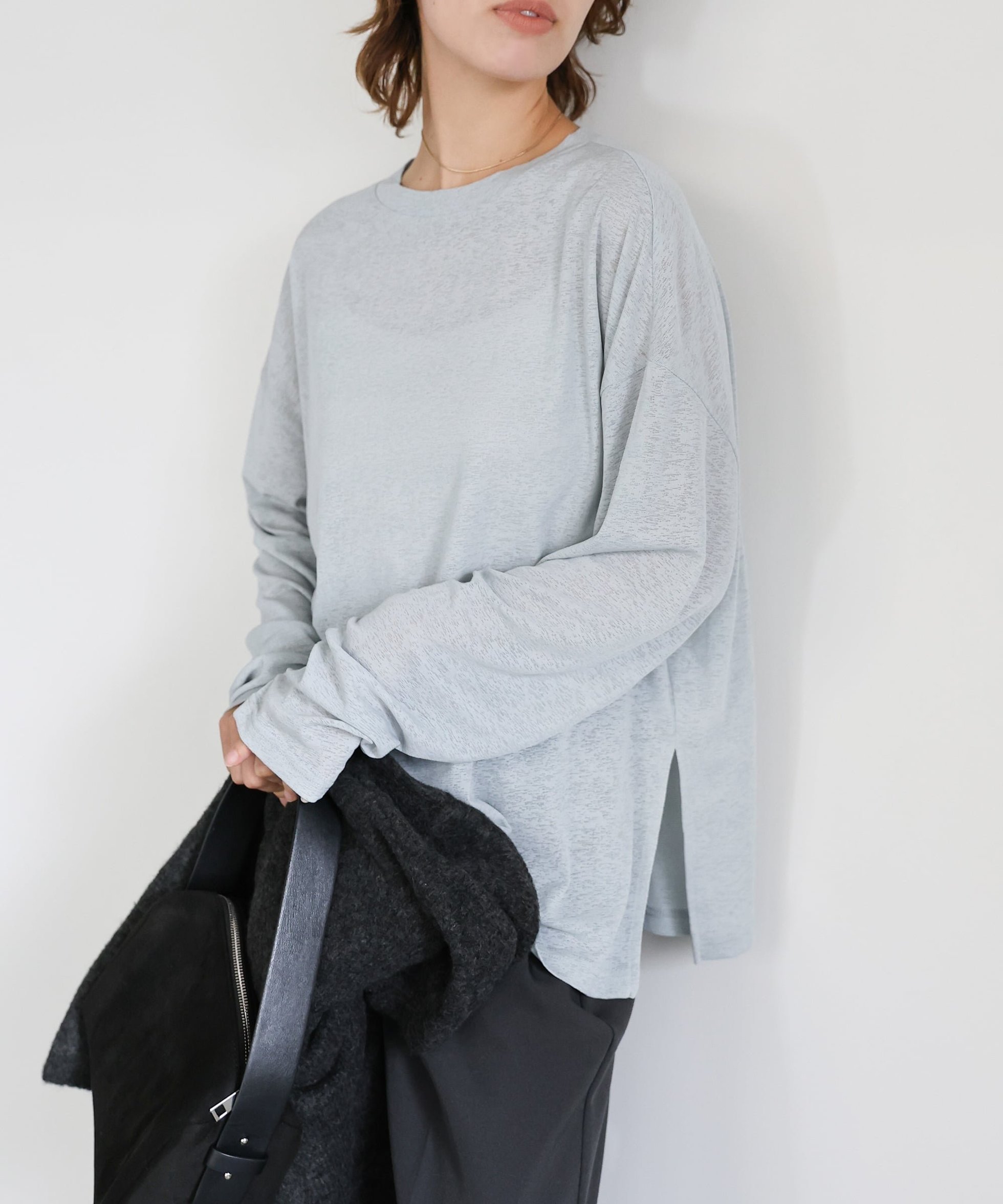 【セレクトモカ/SELECT MOCA】のスラブシアークルーネックトップス インテリア・キッズ・メンズ・レディースファッション・服の通販 founy(ファニー) ファッション Fashion レディースファッション Fashion for Women トップス・カットソー Cut & Sew Tops インナー Innerwear シアー Sheer, See-Through ストレッチ Stretch, Stretchy Fabric ビスチェ Bustier, Corset Top ルーズ Loose, Oversized サックスブルー-500|ID: prp329100004723003 ipo3291000000034592516