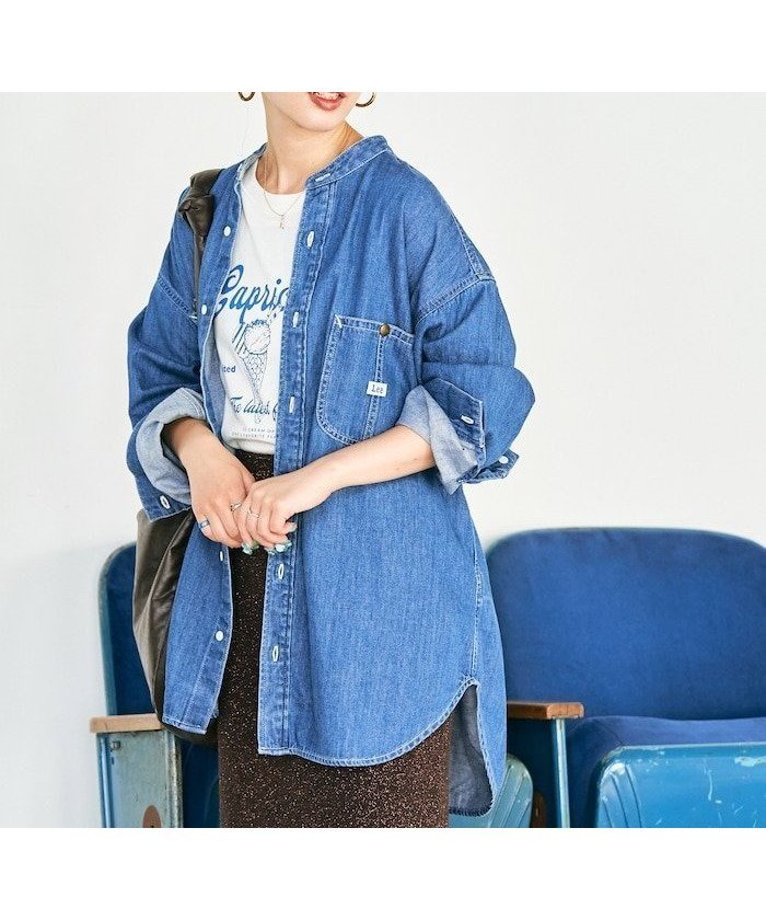 【フリークスストア/FREAK'S STORE】の限定展開 別注 チュニック デニム シャツ 25AW インテリア・キッズ・メンズ・レディースファッション・服の通販 founy(ファニー) ファッション Fashion レディースファッション Fashion for Women トップス・カットソー Cut & Sew Tops シャツ・ブラウス・オフィスカジュアル Elegant Blouses & Button-Ups 2025年 2025 2025-2026秋冬・A/W Autumn/Winter 2025–26 AW25–26 スペシャル Special, Limited Edition チュニック Tunic, Long Top デニム Denim, Jeans Material マニッシュ Mannish, Boyish 別注 Limited Edition, Custom Order 羽織 Haori, Light Jacket MIDE BLUE|ID: prp329100004723025 ipo3291000000034548872