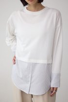 【アズール バイ マウジー/AZUL by moussy】のアソートデザインレイヤードトップス 人気、トレンドファッション・服の通販 founy(ファニー) ファッション Fashion レディースファッション Fashion for Women トップス・カットソー Cut & Sew Tops インナー Innerwear カットソー Cut and Sewn Top ドッキング Docking, Mixed Material A/W・秋冬 Autumn/Winter thumbnail 柄WHT5|ID: prp329100004723034 ipo3291000000034135611