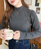 【モーメントプラス/moment+ / MEN】の12G ボトルネックワイドリブカラー ボーダーニットプルオーバー チャコールグレー|ID: prp329100004723071 ipo3291000000034585937