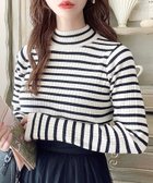 【モーメントプラス/moment+ / MEN】の12G ボトルネックワイドリブカラー ボーダーニットプルオーバー ホワイト系その他|ID: prp329100004723071 ipo3291000000034813187