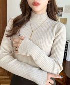 【モーメントプラス/moment+ / MEN】の12G ボトルネックワイドリブカラー ボーダーニットプルオーバー ナチュラル|ID: prp329100004723071 ipo3291000000034950319