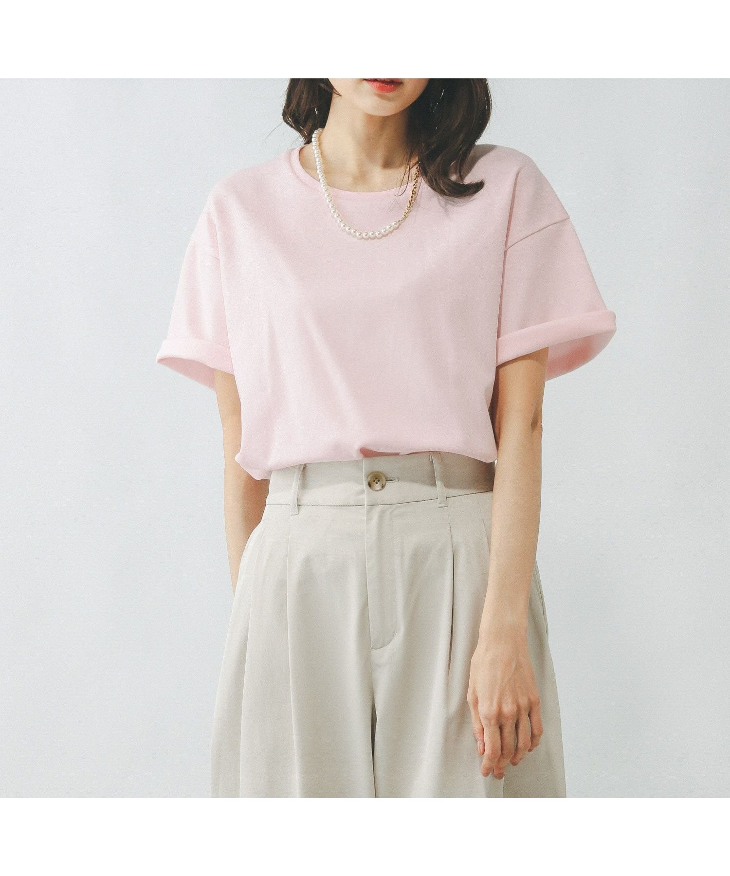 【グローバルワーク/GLOBAL WORK】のFffit エフィット/マイニチタキノウクルーT/291131 インテリア・キッズ・メンズ・レディースファッション・服の通販 founy(ファニー) ファッション Fashion レディースファッション Fashion for Women インナー Innerwear フィット Fit, Slim Fit フォルム Silhouette, Form ベーシック Basic, Essential ボトム Bottoms, Lower Wear リラックス Relax, Relaxed Fit 半袖 Short Sleeve, Half Sleeve 吸水 Absorbent, Quick-Dry ペールピンク21|ID: prp329100004723085 ipo3291000000034577380