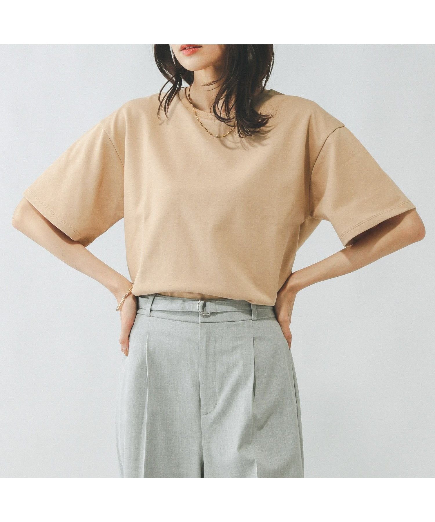 【グローバルワーク/GLOBAL WORK】のFffit エフィット/マイニチタキノウクルーT/291131 インテリア・キッズ・メンズ・レディースファッション・服の通販 founy(ファニー) ファッション Fashion レディースファッション Fashion for Women インナー Innerwear フィット Fit, Slim Fit フォルム Silhouette, Form ベーシック Basic, Essential ボトム Bottoms, Lower Wear リラックス Relax, Relaxed Fit 半袖 Short Sleeve, Half Sleeve 吸水 Absorbent, Quick-Dry イエローベージュ53|ID: prp329100004723085 ipo3291000000034577381