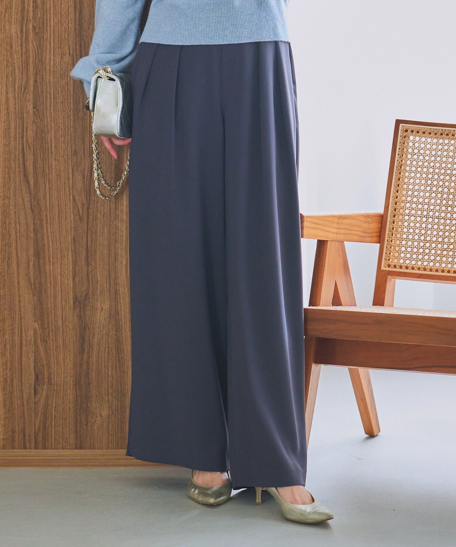 【ラブティックボンボン/La boutique BonBon】の【RISA監修・全骨格対応・5サイズあり】2タックワイドパンツ インテリア・キッズ・メンズ・レディースファッション・服の通販 founy(ファニー) 　ファッション　Fashion　レディースファッション　Fashion for Women　パンツ　Pants & Trousers　クロップド　Cropped, Short Length　とろみ　Fluid, Flowy Fabric　人気　Popular, Best Seller　ポケット　Pocket, Pocket Detail　リラックス　Relax, Relaxed Fit　再入荷　Restock / Back in Stock　おすすめ　Recommended / Our Picks　チャコールグレー|ID: prp329100004723125 ipo3291000000034486800