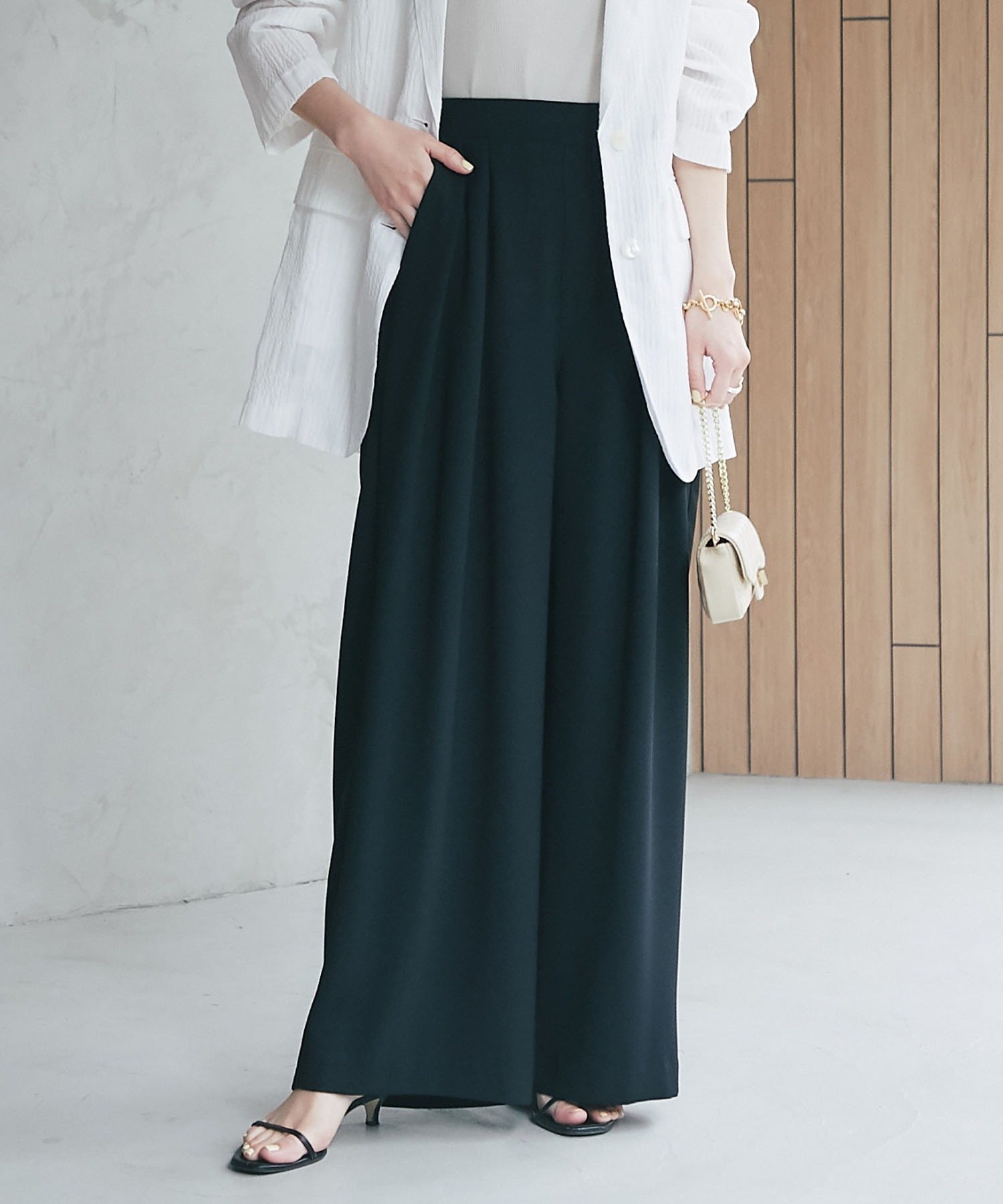 【ラブティックボンボン/La boutique BonBon】の【RISA監修・全骨格対応・5サイズあり】2タックワイドパンツ インテリア・キッズ・メンズ・レディースファッション・服の通販 founy(ファニー) 　ファッション　Fashion　レディースファッション　Fashion for Women　パンツ　Pants & Trousers　クロップド　Cropped, Short Length　とろみ　Fluid, Flowy Fabric　人気　Popular, Best Seller　ポケット　Pocket, Pocket Detail　リラックス　Relax, Relaxed Fit　再入荷　Restock / Back in Stock　おすすめ　Recommended / Our Picks　ブラック|ID: prp329100004723125 ipo3291000000034486802