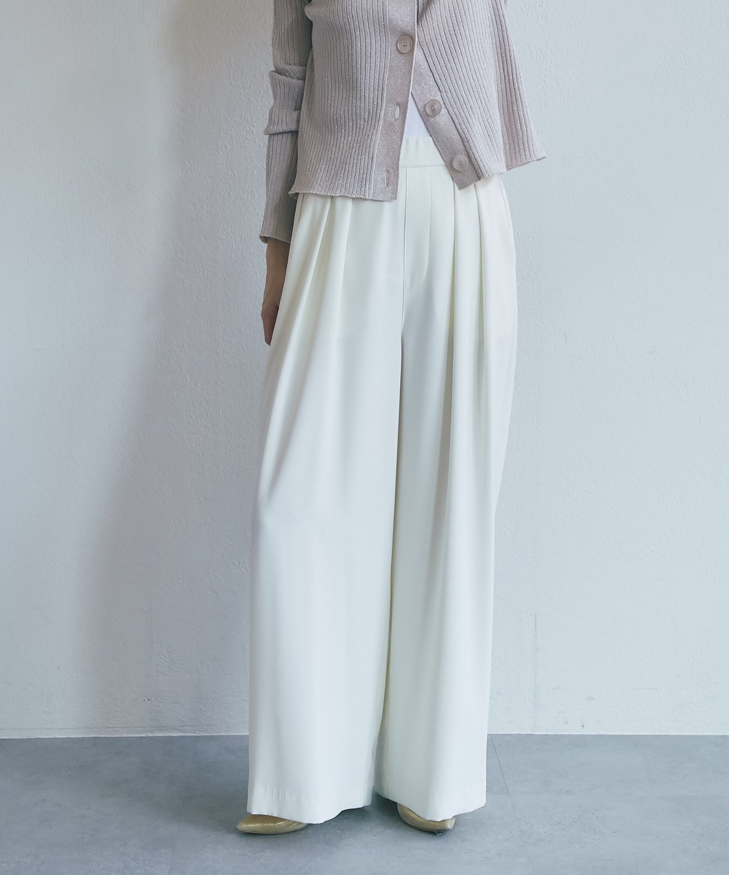 【ラブティックボンボン/La boutique BonBon】の【RISA監修・ミントグリーン追加・5サイズあり】2タックワイドパンツ インテリア・キッズ・メンズ・レディースファッション・服の通販 founy(ファニー) 　ファッション　Fashion　レディースファッション　Fashion for Women　パンツ　Pants & Trousers　おすすめ　Recommended / Our Picks　とろみ　Fluid, Flowy Fabric　クロップド　Cropped, Short Length　ポケット　Pocket, Pocket Detail　リラックス　Relax, Relaxed Fit　人気　Popular, Best Seller　アイボリー|ID: prp329100004723125 ipo3291000000035071651