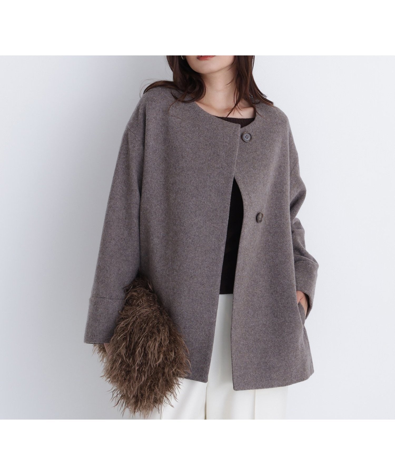 【ナチュラル ビューティー ベーシック/NATURAL BEAUTY BASIC】の毎日に ちょうどいい カシミヤ混コート インテリア・キッズ・メンズ・レディースファッション・服の通販 founy(ファニー) 　ファッション　Fashion　レディースファッション　Fashion for Women　アウター　Coat / Outerwear Collection　コート・ロングコート・ピーコート　Long Coats, Peacoats & More　ハーフ　Half, Half-Length　人気　Popular, Best Seller　定番　Standard, Basic Item　軽量　Lightweight, Ultra Light　モカ|ID: prp329100004723137 ipo3291000000034192966