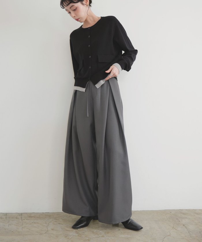 【リアン/Lian】のベルトデザインラップタックパンツ インテリア・キッズ・メンズ・レディースファッション・服の通販 founy(ファニー) https://founy.com/ ファッション Fashion レディースファッション Fashion for Women パンツ Pants & Trousers ベルト&ウエストマーク Belts & Waist Accessories フロント Front, Front Design ラップ Wrap, Wrap Design |ID: prp329100004723148 ipo3291000000034223643