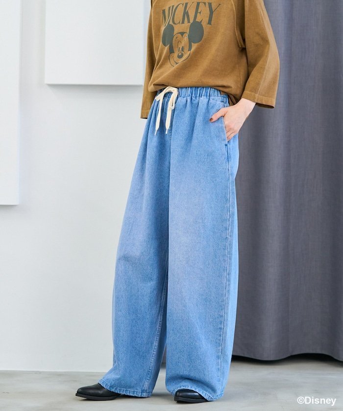 【フリークスストア/FREAK'S STORE】の低身長サイズあり ウォッシュ加工 イージーデニムパンツ 限定展開カラーあり 25AW インテリア・キッズ・メンズ・レディースファッション・服の通販 founy(ファニー) 　ファッション　Fashion　レディースファッション　Fashion for Women　パンツ　Pants & Trousers　デニムパンツ・ジーンズ・美脚デニム　Denim Jeans & Pants　ウォッシュ　Washed Finish　春　Spring　今季　This Season, Current Season　デニム　Denim, Jeans Material　トレンド　Trend, Trending Now　ワイド　Wide, Wide Fit　A/W・秋冬　Autumn/Winter　冬　Winter / This Winter　S/S・春夏　SS, Spring/Summer, Warm Season　おすすめ　Recommended / Our Picks　夏　Summer　2025年　2025　2025-2026秋冬・A/W　Autumn/Winter 2025–26 AW25–26　ターコイズブルー|ID: prp329100004723165 ipo3291000000034586639