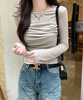 【チェルカ/CERCA】のHALEY PESCA/シースルー 長袖 ギャザーカットソー 人気、トレンドファッション・服の通販 founy(ファニー) ファッション Fashion レディースファッション Fashion for Women トップス・カットソー Cut & Sew Tops カットソー・ベーシックTシャツ Cut-and-Sewn Tops / Stretch Tees & Basics カットソー Cut and Sewn Top ギャザー Gathered, Ruffled シアー Sheer, See-Through シンプル Simple, Minimal スラックス Slacks, Dress Pants スリーブ Sleeve, Long Sleeve / Short Sleeve デニム Denim, Jeans Material トレンド Trend, Trending Now ネックレス Necklace, Pendant Necklace 長袖 Long Sleeve, Full Sleeve ベーシック Basic, Essential モチーフ Motif, Design Theme 無地 Plain, Solid Color 再入荷 Restock / Back in Stock おすすめ Recommended / Our Picks |ID:prp329100004723193