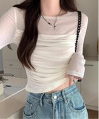 【チェルカ/CERCA】のHALEY PESCA/シースルー 長袖 ギャザーカットソー 人気、トレンドファッション・服の通販 founy(ファニー) ファッション Fashion レディースファッション Fashion for Women トップス・カットソー Cut & Sew Tops カットソー・ベーシックTシャツ Cut-and-Sewn Tops / Stretch Tees & Basics カットソー Cut and Sewn Top ギャザー Gathered, Ruffled シアー Sheer, See-Through シンプル Simple, Minimal スラックス Slacks, Dress Pants スリーブ Sleeve, Long Sleeve / Short Sleeve デニム Denim, Jeans Material トレンド Trend, Trending Now ネックレス Necklace, Pendant Necklace 長袖 Long Sleeve, Full Sleeve ベーシック Basic, Essential モチーフ Motif, Design Theme 無地 Plain, Solid Color 再入荷 Restock / Back in Stock おすすめ Recommended / Our Picks thumbnail ホワイト|ID: prp329100004723193 ipo3291000000034599707