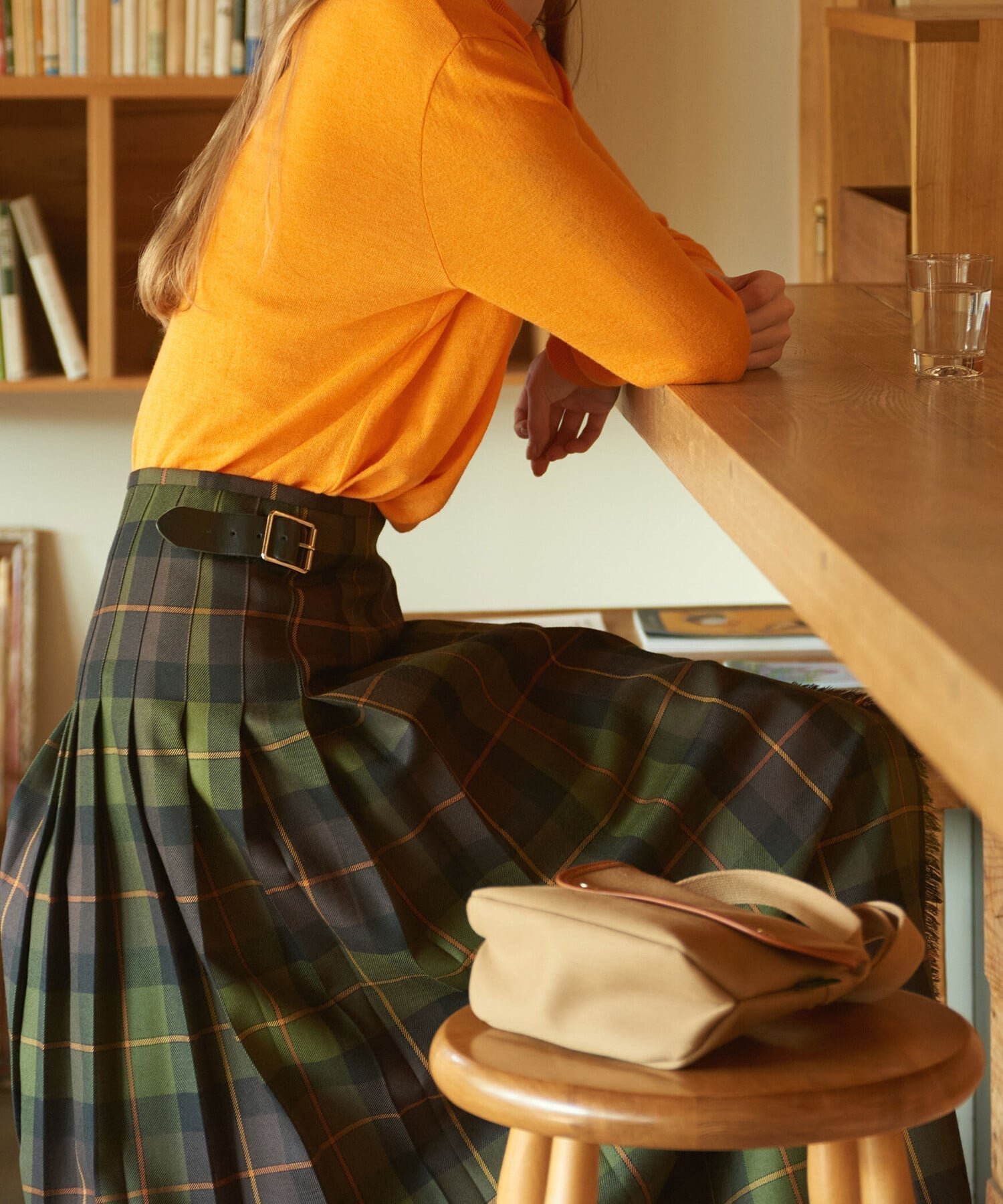 【ビショップ/Bshop】のウーステッドウール ロングキルトスカート WOMEN インテリア・キッズ・メンズ・レディースファッション・服の通販 founy(ファニー) 　ファッション　Fashion　レディースファッション　Fashion for Women　スカート　Skirts　キルト　Quilt, Quilted Fabric　シルク　Silk, 100% Silk　ロング　Long, Long-Length　軽量　Lightweight, Ultra Light　GREEN系1|ID: prp329100004723203 ipo3291000000034586762