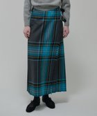 【ビショップ/Bshop】のウーステッドウール ロングキルトスカート WOMEN BLUE系2|ID: prp329100004723203 ipo3291000000034586763