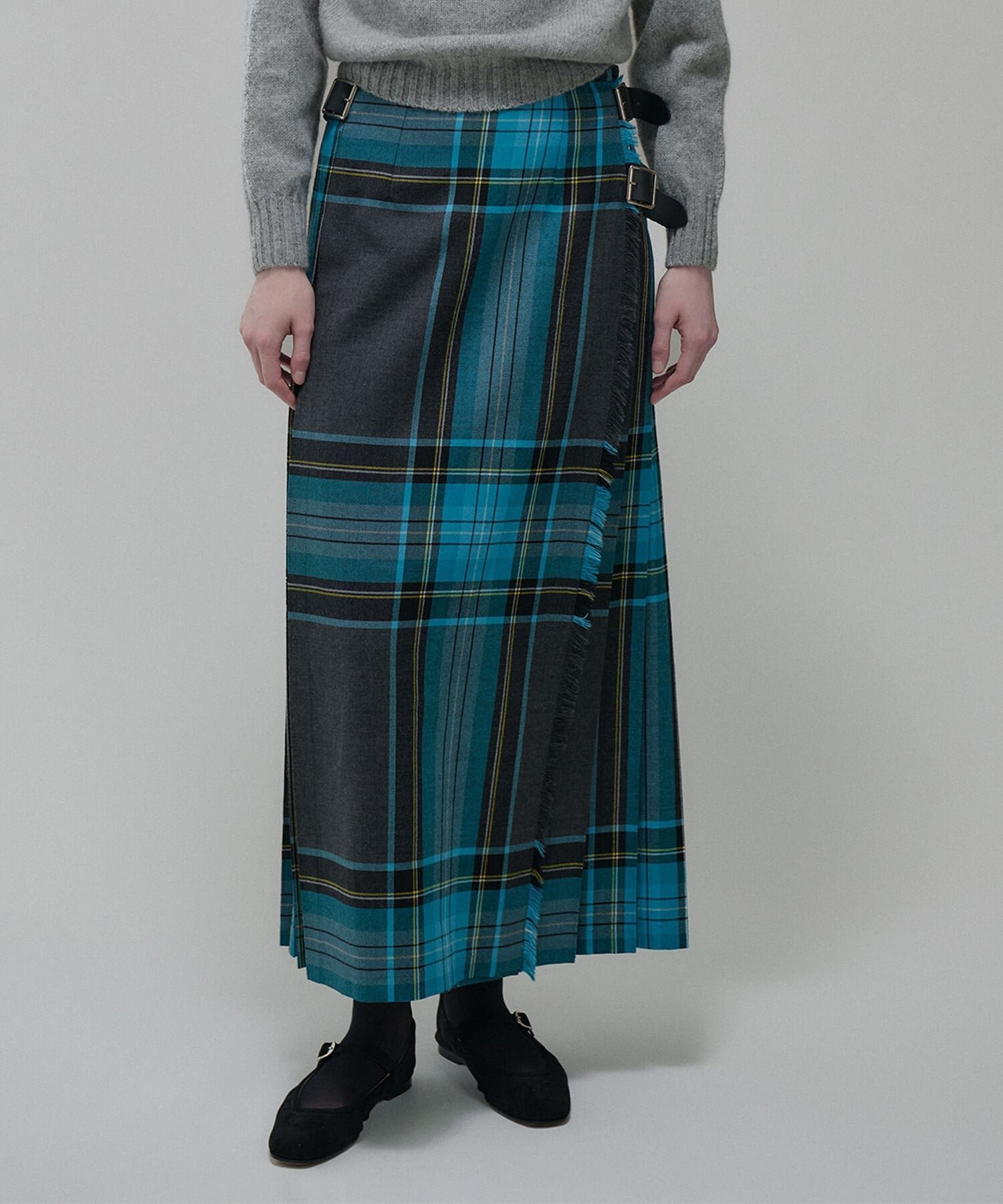 【ビショップ/Bshop】のウーステッドウール ロングキルトスカート WOMEN インテリア・キッズ・メンズ・レディースファッション・服の通販 founy(ファニー) 　ファッション　Fashion　レディースファッション　Fashion for Women　スカート　Skirts　キルト　Quilt, Quilted Fabric　シルク　Silk, 100% Silk　ロング　Long, Long-Length　軽量　Lightweight, Ultra Light　BLUE系2|ID: prp329100004723203 ipo3291000000034586763