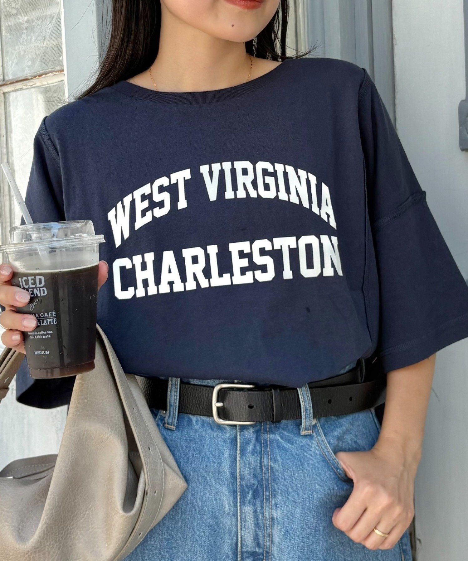 【チャオパニックティピー/CIAOPANIC TYPY】のUSAコットン切替プリントTee インテリア・キッズ・メンズ・レディースファッション・服の通販 founy(ファニー) ファッション Fashion レディースファッション Fashion for Women インナー Innerwear キャミワンピース Cami Dress, Slip Dress 切替 Switching, Contrast Panel シンプル Simple, Minimal デニム Denim, Jeans Material 定番 Standard, Basic Item フロント Front, Front Design プリント Print, Printed Pattern リラックス Relax, Relaxed Fit おすすめ Recommended / Our Picks ネイビー|ID: prp329100004723207 ipo3291000000034477916