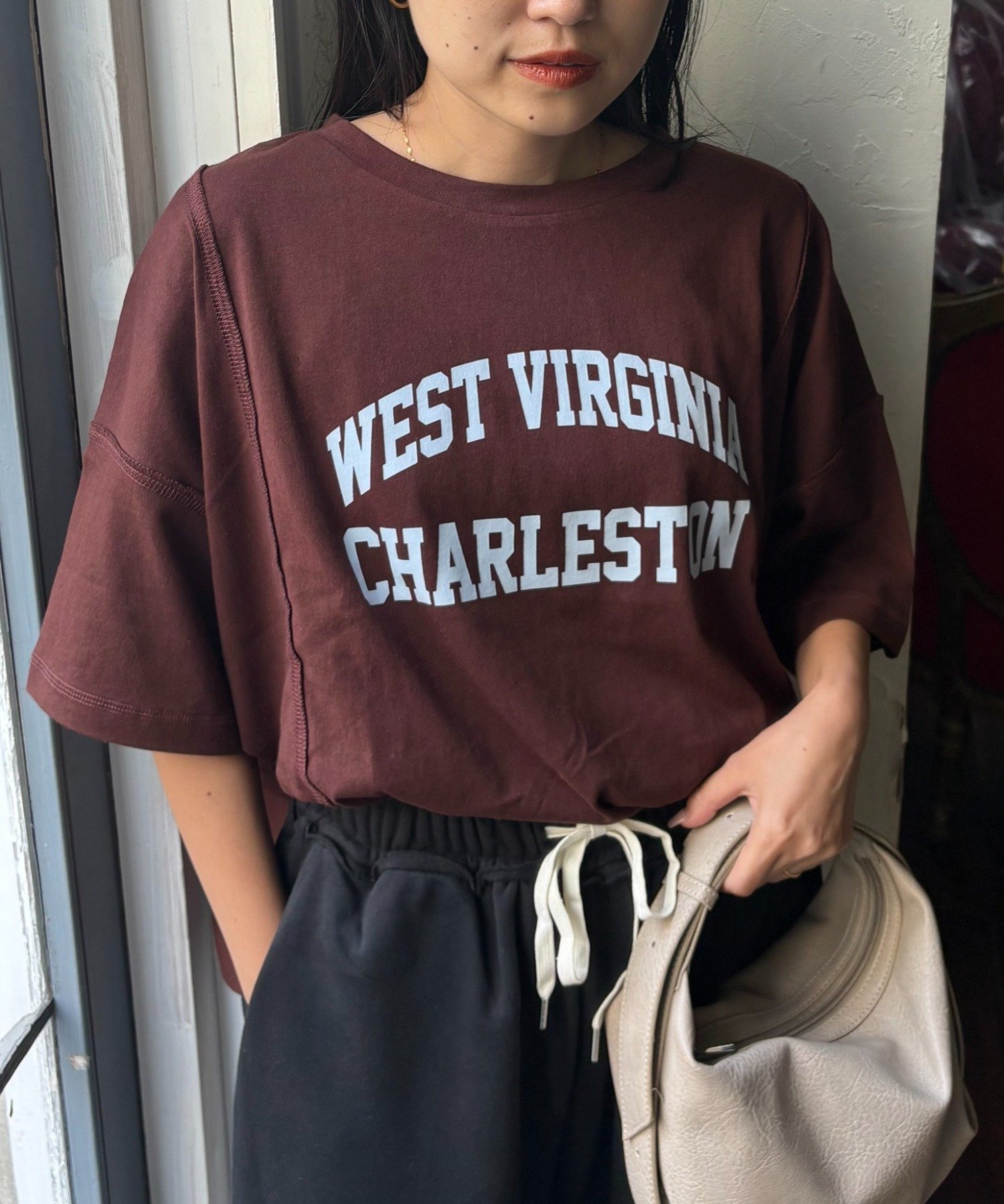 【チャオパニックティピー/CIAOPANIC TYPY】のUSAコットン切替プリントTee インテリア・キッズ・メンズ・レディースファッション・服の通販 founy(ファニー) ファッション Fashion レディースファッション Fashion for Women インナー Innerwear キャミワンピース Cami Dress, Slip Dress 切替 Switching, Contrast Panel シンプル Simple, Minimal デニム Denim, Jeans Material 定番 Standard, Basic Item フロント Front, Front Design プリント Print, Printed Pattern リラックス Relax, Relaxed Fit おすすめ Recommended / Our Picks ブラウン|ID: prp329100004723207 ipo3291000000034477920