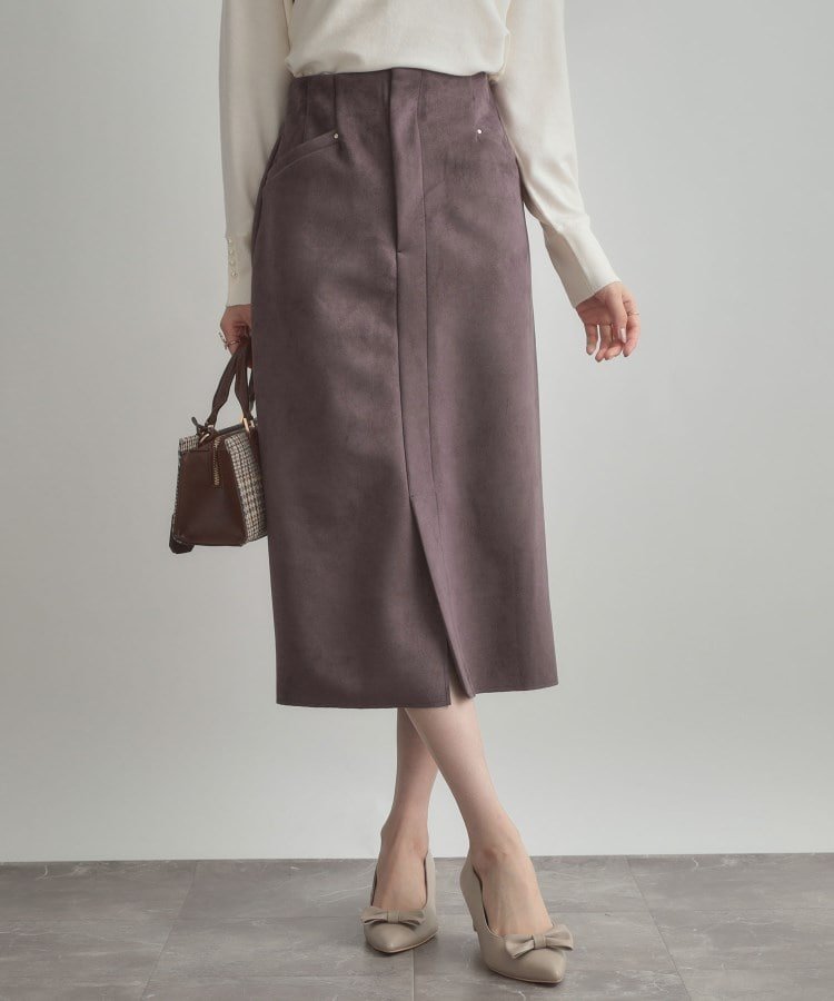 【クチュール ブローチ/Couture Brooch】の【洗える・ストレッチ・通勤】スエード調ダンボールIラインスカート インテリア・キッズ・メンズ・レディースファッション・服の通販 founy(ファニー) 　ファッション　Fashion　レディースファッション　Fashion for Women　スカート　Skirts　2025年　2025　2025-2026秋冬・A/W　Autumn/Winter 2025–26 AW25–26　おすすめ　Recommended / Our Picks　ジャケット　Jacket, Outerwear　ストレッチ　Stretch, Stretchy Fabric　スマート　Smart, Elegant　ポケット　Pocket, Pocket Detail　定番　Standard, Basic Item　洗える　Machine Washable　A/W・秋冬　Autumn/Winter　ビジネス 仕事 通勤　Business / Work / Commuting　ボルドー|ID: prp329100004723213 ipo3291000000034413464