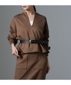 【ナノ ユニバース/nano universe】の裏起毛ダンボールカットキーネックトップス(セットアップ可) キャメル4|ID: prp329100004723264 ipo3291000000034676608