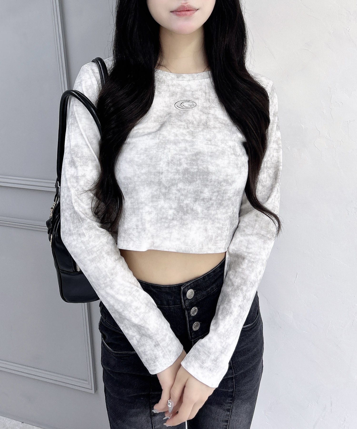【イング/INGNI】のムラ染めメタルロゴロンT 人気、トレンドファッション・服の通販 founy(ファニー) 　ファッション　Fashion　レディースファッション　Fashion for Women　トップス・カットソー　Cut & Sew Tops　ロングTシャツ・Tシャツ　Longline T-Shirts & Tees　秋　Autumn　ショート　Short, Short Length　ジャケット　Jacket, Outerwear　スマホ　Smartphone, Mobile Device　デニム　Denim, Jeans Material　 other-1|ID: prp329100004723293 ipo3291000000034287422
