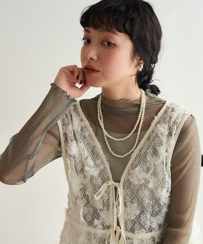 【フリークスストア/FREAK'S STORE】のシアーラメトップス 25SS インテリア・キッズ・メンズ・レディースファッション・服の通販 founy(ファニー) 　ファッション　Fashion　レディースファッション　Fashion for Women　トップス・カットソー　Cut & Sew Tops　2025年　2025　2025春夏・S/S　Spring/Summer 2025 SS25　インナー　Innerwear　ジャケット　Jacket, Outerwear　スウェット / スエット　Sweatshirt, Sweatwear　フェミニン　Feminine, Girly　ミックス　Mix, Mixed Style　夏　Summer　S/S・春夏　SS, Spring/Summer, Warm Season　サックスブルー|ID: prp329100004723317 ipo3291000000034136722