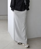 【アンドミー/andme】のセルフカット リブ ANME エンブロイダリー ロゴ タイトスカート ANME アンメ グレー杢|ID: prp329100004723337 ipo3291000000034659303