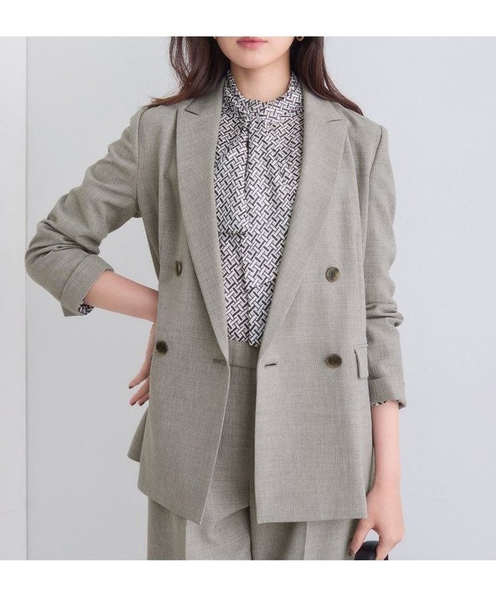 【インディヴィ/INDIVI】の【洗える/セットアップ可能】凹凸ストレッチ素材ダブルジャケット インテリア・キッズ・メンズ・レディースファッション・服の通販 founy(ファニー) https://founy.com/ ファッション Fashion レディースファッション Fashion for Women アウター Coat / Outerwear Collection レディースジャケット・軽アウター Jackets 洗える Machine Washable シンプル Simple, Minimal ジャケット Jacket, Outerwear ストレッチ Stretch, Stretchy Fabric スマート Smart, Elegant セットアップ Set-Up, Coordinated Outfit ダブル Double, Double-Breasted トレンド Trend, Trending Now バランス Balance, Style Balance ポケット Pocket, Pocket Detail メランジ Melange, Mixed Yarn おすすめ Recommended / Our Picks 夏 Summer ビジネス 仕事 通勤 Business / Work / Commuting |ID: prp329100004723340 ipo3291000000034510649