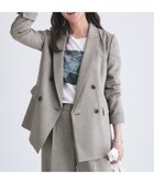 【インディヴィ/INDIVI】の【洗える/セットアップ可能】凹凸ストレッチ素材ダブルジャケット ライトグレー|ID: prp329100004723340 ipo3291000000034510653